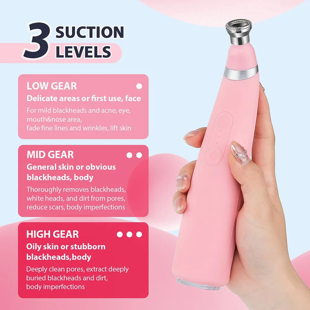 "Portable Diamond Microdermabrasion Vacuum- Blackhead Remover"