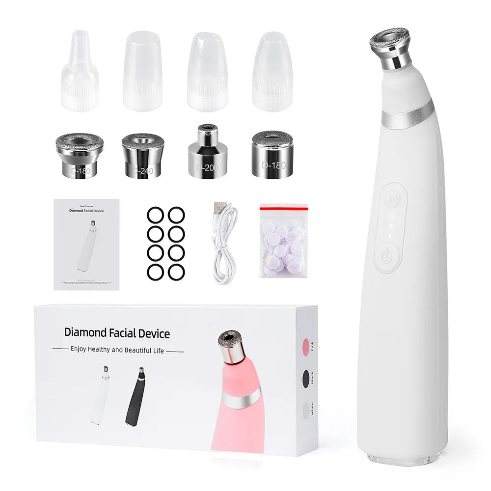 "Portable Diamond Microdermabrasion Vacuum- Blackhead Remover"